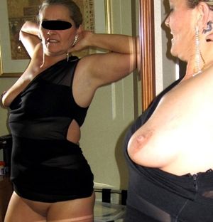 enjoying own image in mirror