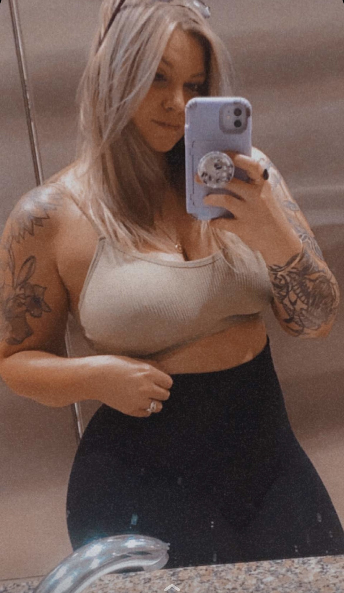 Karly nipple visible