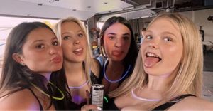 Tongues out glowstick necklaces