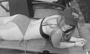 Ball cap tight ass in bikini