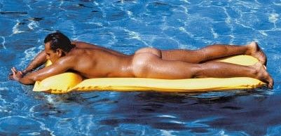 Naked in swimming