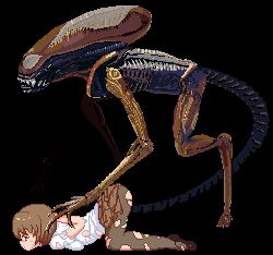 Alien fucked a blonde