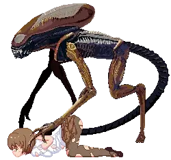 Alien fucked a blonde