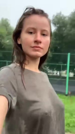 Tits in wet shirt