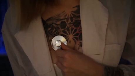 Flirty Doctor (Deemonica ASMR) lets you listen to her heartbeat with a stethoscope.