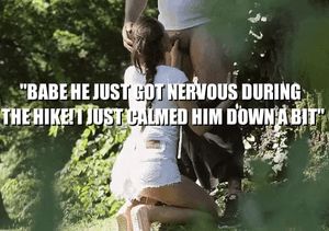 How does someone even get nervous during a hike? You're going to have to make fun of your friend later