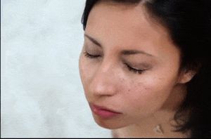 gorgeous brunette facialized by huge load