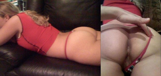 thong aside to show hot wife ass holes