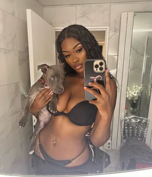 Elinda San and her puppy