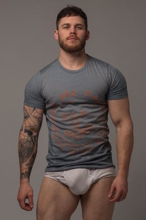 Tattooed dude bulging in underwear 2