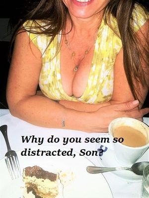 My eyes are up here, Son