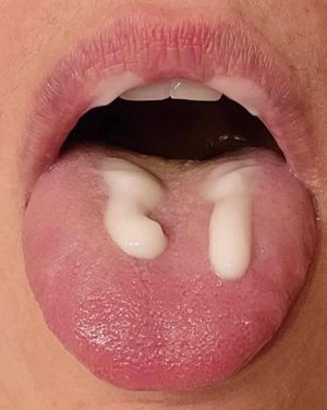 His cum on your wife's tongue