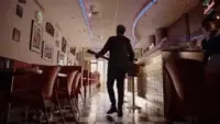 Waitress sexy diner walk