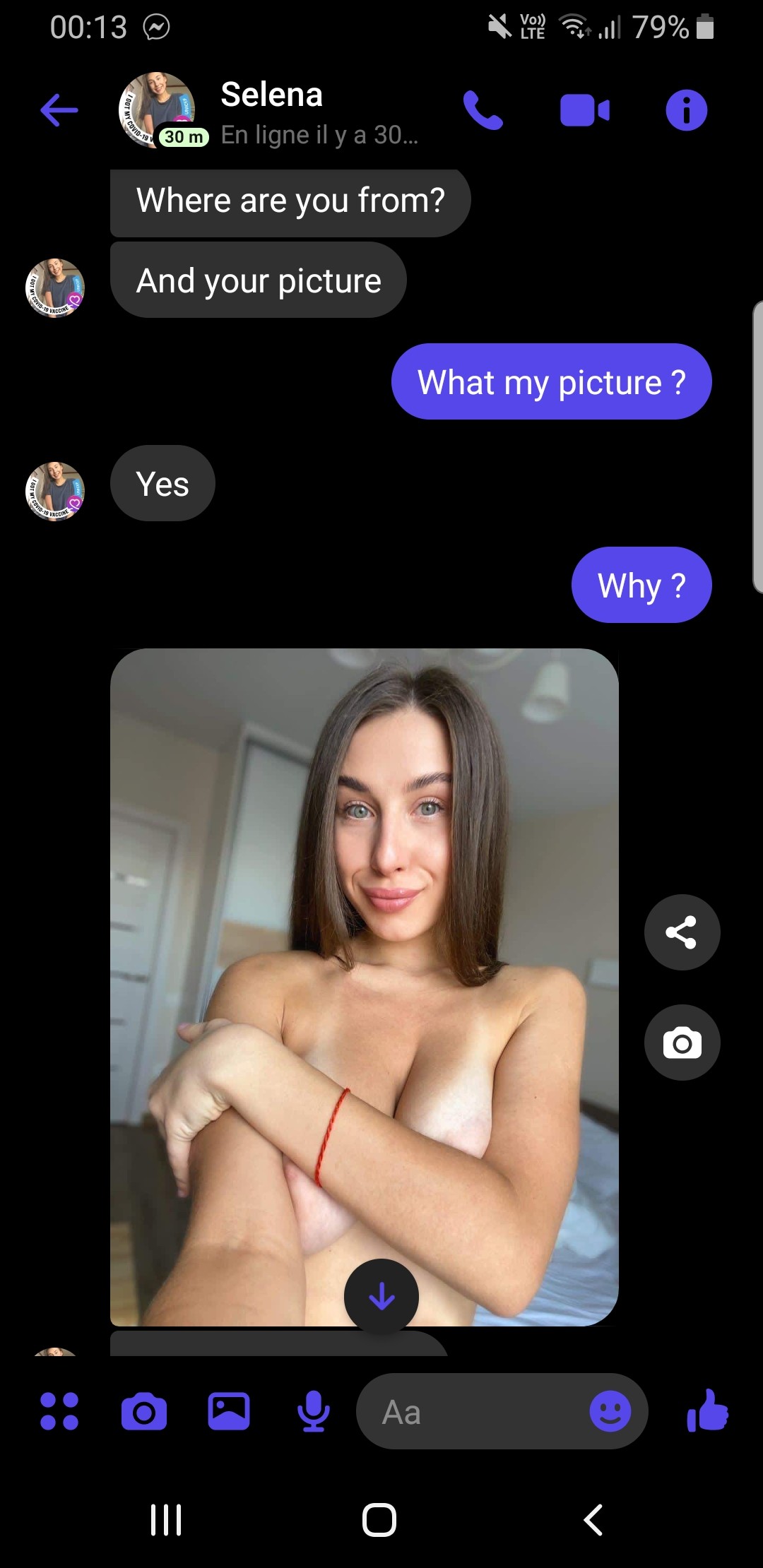 The proof she sending this to me
