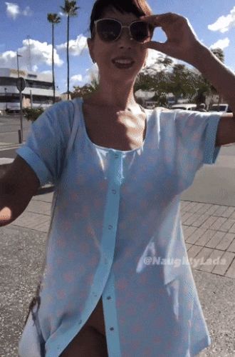 Naughty Lada flashing