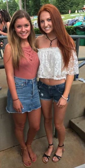 Lovely redhead and brunette