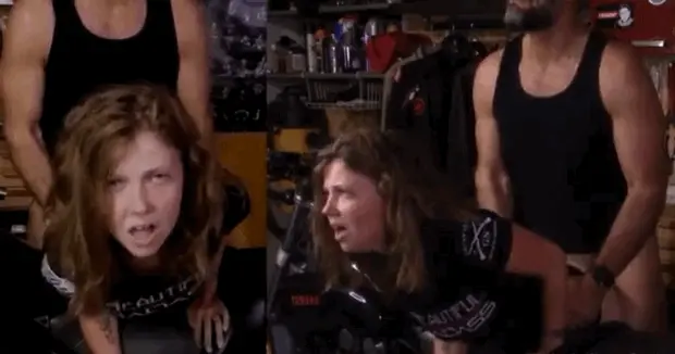 He pounds my wife so hard and long, she ends up too sore to ride, but she always goes back to try again