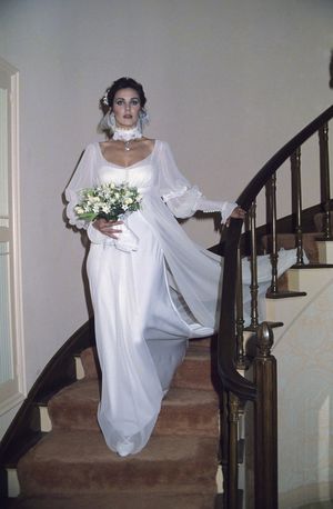 Her 1st wedding, May 28, 1977.