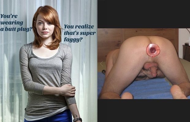Faggot with his toy