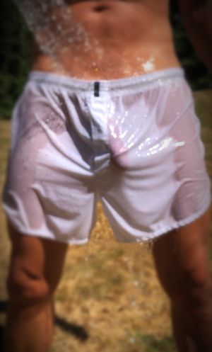 My boxer shorts getting wet