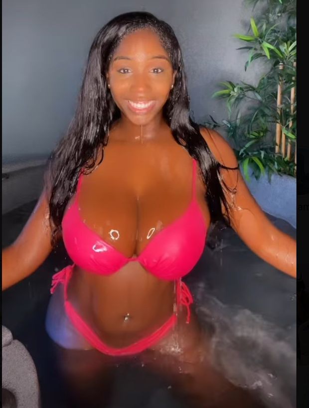 Ellie Mae wet bikini