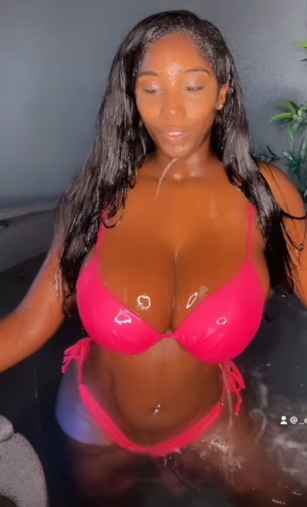 Ellie Mae soaked in bikini