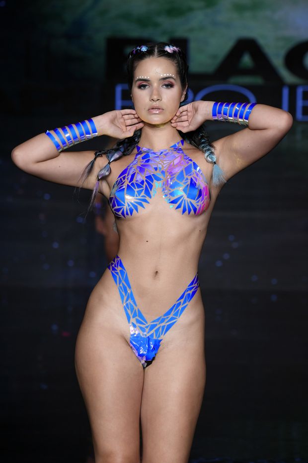 Metallic blue body tape