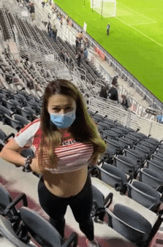Soccer babe public flashing