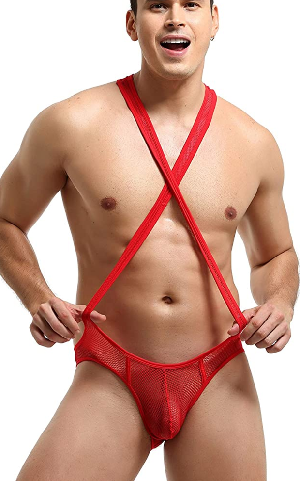 red net bodysuit