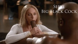 Sexy Sissy Blonde Sucks Big Black Cock