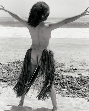 She greets the rising sun-lucky sun.