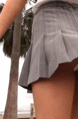 Walking upskirt
