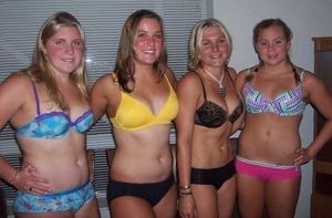 Hot group. Which of the 4 has the greatest attire?