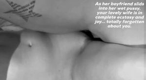 Brunette hotwife making love to her boyfriend