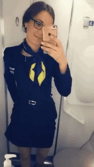 No Panties Stewardess