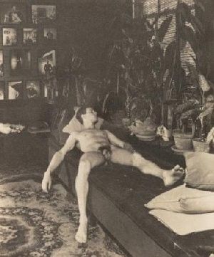 Tired customer relaxing in lounge