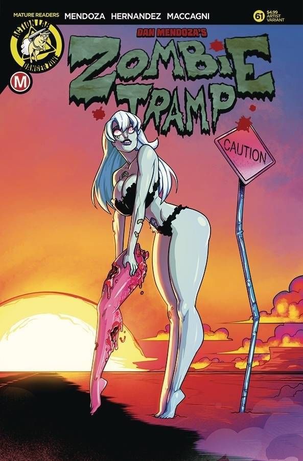 Sexy zombie looking to hitch a ride.