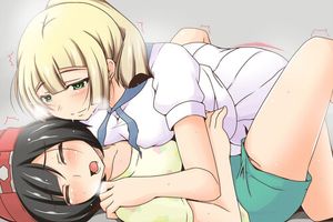 Lillie and Selena on Bed (Pokemon Masters)