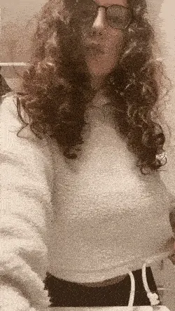 Playing with her perfect tits