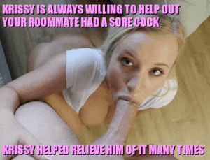 Walking around half-naked and showing her tits apparently sped up the "healing process", so she gladly did her best to help