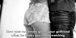 He grabs her ass all the time