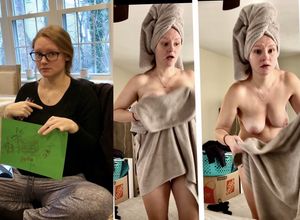 Amateur Redhead GF caught on hidden cam getting ready for work