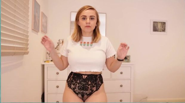 Not sure if she knows those are see-through