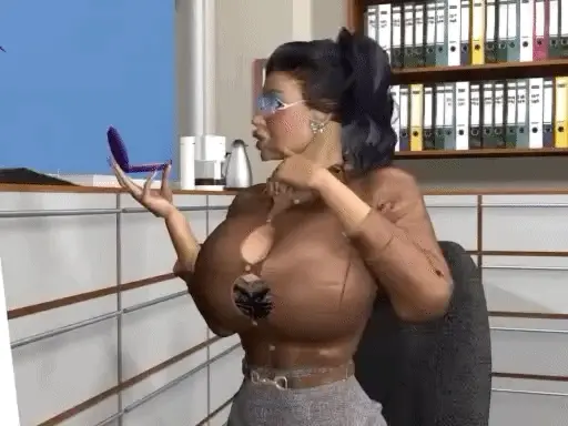 Huge boobs blouse burst