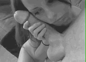 Woman cuddles large cock