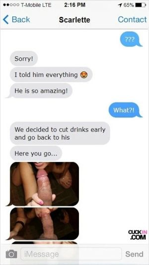 She told him ur a cuck with a skinny dick