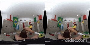 Jojo Kiss eats out Katya Rodriguez wet pussy and ass while jerking/blowing ref in locker room - dirty talk subtitles #2!