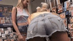 Blondes best friends first time together at interracial gloryhole - sexy subtitles added #2!