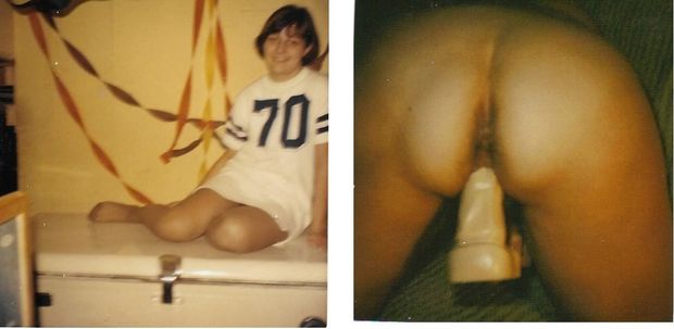 Wife vintage porn Polaroid instant camera 1970's she loves her big dildo