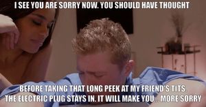 Come on baby at least try to face punishment like a man